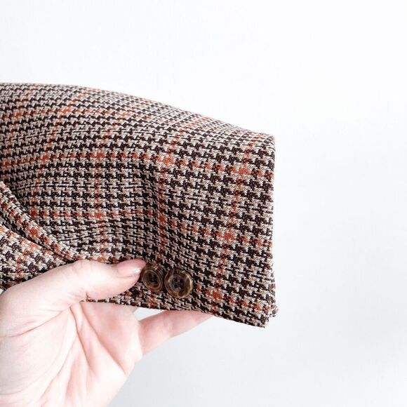 Vintage ﻿Sears Mens Fortrel Houndstooth Two-Button Front Blazer Jacket Size 40 - Picture 3 of 8